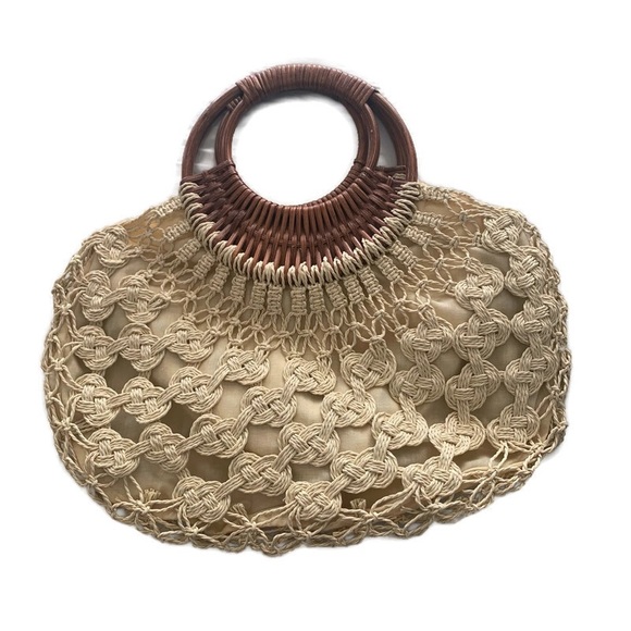 Rattan Mini Boho Purse Bag Unique | Straw Colour - Picture 1 of 6